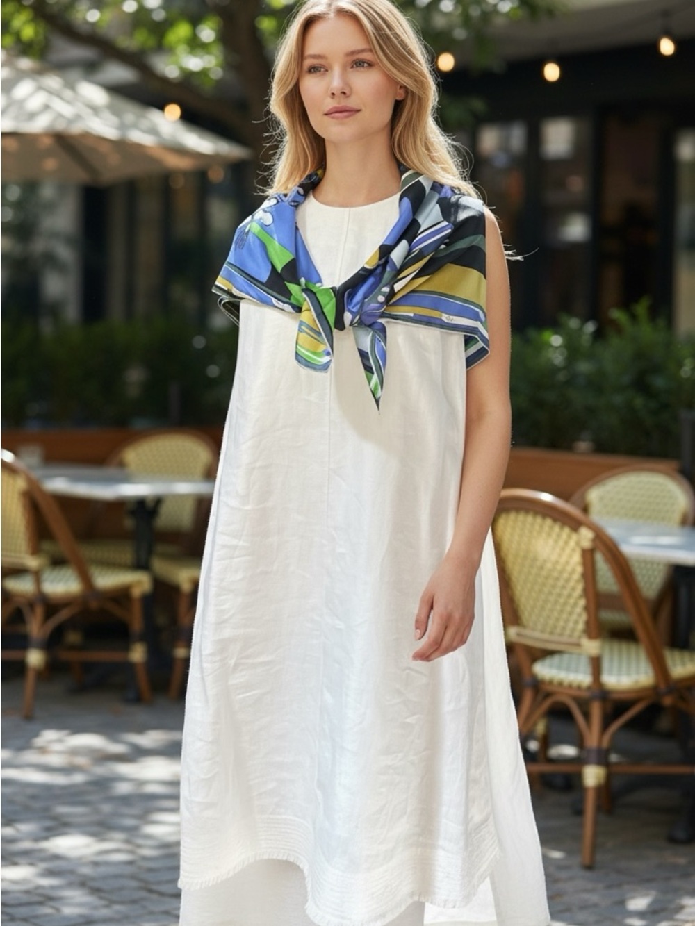 Lafayette 148 White Linen Shift Dress NWT | Quiet Luxury Essential